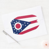 Sticker Ovale Drapeau de l'Ohio (Enveloppe)