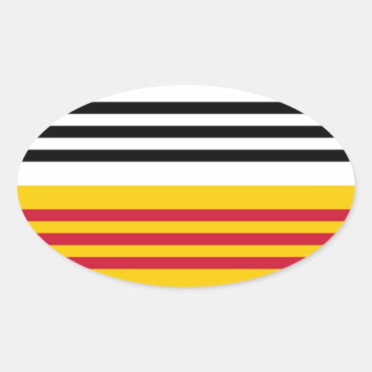 Sticker Ovale Drapeau de Loon op Zand (Devant)