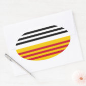 Sticker Ovale Drapeau de Loon op Zand (Enveloppe)