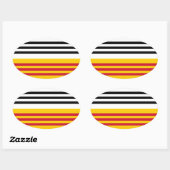 Sticker Ovale Drapeau de Loon op Zand (Feuille)