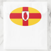 Sticker Ovale Drapeau de l'Ulster (Sac)