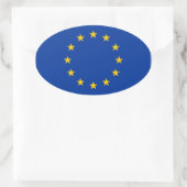 Sticker Ovale Drapeau de l'Union européenne (Sac)