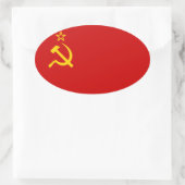 Sticker Ovale Drapeau de l'Union soviétique (Sac)