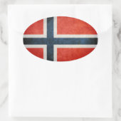 Sticker Ovale Drapeau de Norway (Sac)