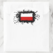 Sticker Ovale Drapeau de Pologne (Sac)