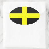 Sticker Ovale Drapeau de Saint David (Pays de Galles) (Sac)