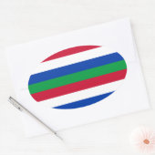 Sticker Ovale Drapeau de Schiermonnikoog (Enveloppe)