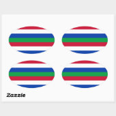 Sticker Ovale Drapeau de Schiermonnikoog (Feuille)