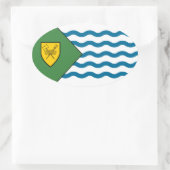 Sticker Ovale Drapeau de Vancouver (Sac)