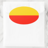 Sticker Ovale Drapeau de Varsovie (Sac)