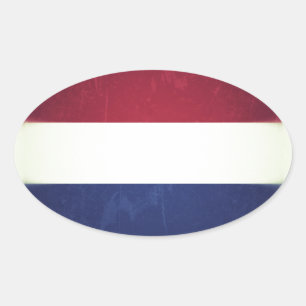 Sticker Ovale Drapeau des Pays-Bas