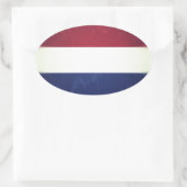 Sticker Ovale Drapeau des Pays-Bas (Sac)