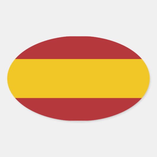 Sticker ovale drapeau d'Espagne (Devant)