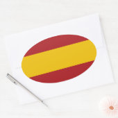 Sticker ovale drapeau d'Espagne (Enveloppe)