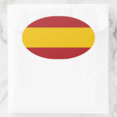 Sticker ovale drapeau d'Espagne (Sac)