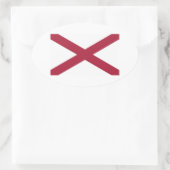 Sticker Ovale Drapeau d'État de l'Alabama (Sac)