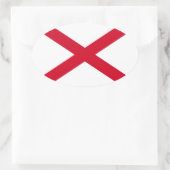 Sticker Ovale Drapeau d'État de l'Alabama (Sac)