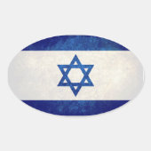 Sticker Ovale Drapeau d'Israël (Devant)