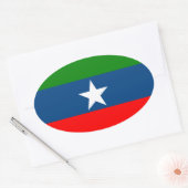 Sticker Ovale Drapeau d'Ogaden (Enveloppe)