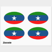 Sticker Ovale Drapeau d'Ogaden (Feuille)