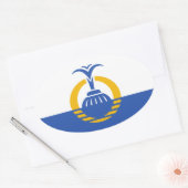 Sticker Ovale Drapeau d'Orlando, Floride (Enveloppe)