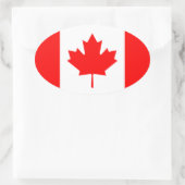 Sticker Ovale Drapeau du Canada (Sac)