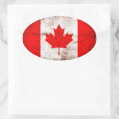 Sticker Ovale Drapeau du Canada (Sac)