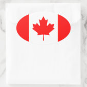 Sticker Ovale Drapeau du Canada (Sac)