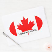 Sticker Ovale Drapeau du Canada, fabriqué au Canada (Enveloppe)