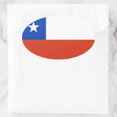 Sticker Ovale Drapeau du Chili (Sac)