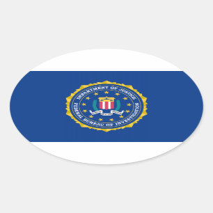 Sticker Ovale Drapeau du FBI