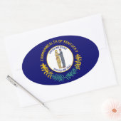 Sticker Ovale Drapeau du Kentucky (Enveloppe)