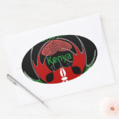 Sticker Ovale Drapeau du Kenya - Hakuna Matata Patriotic (Enveloppe)