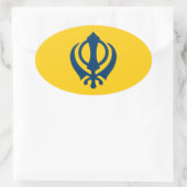 Sticker Ovale Drapeau du Khalistan (proposé) (Sac)