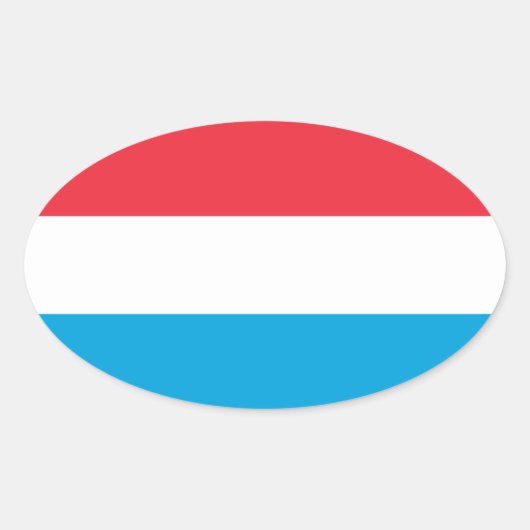 Sticker Ovale Drapeau du Luxembourg (Devant)