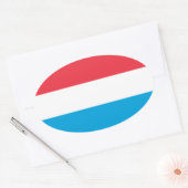 Sticker Ovale Drapeau du Luxembourg (Enveloppe)