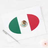 Sticker Ovale Drapeau du Mexique (Enveloppe)