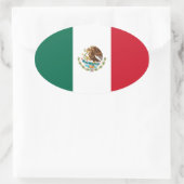 Sticker Ovale Drapeau du Mexique (Sac)