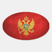 Sticker Ovale Drapeau du Monténégro (Devant)
