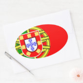 Sticker Ovale Drapeau du Portugal (Enveloppe)