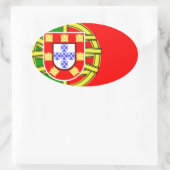 Sticker Ovale Drapeau du Portugal (Sac)