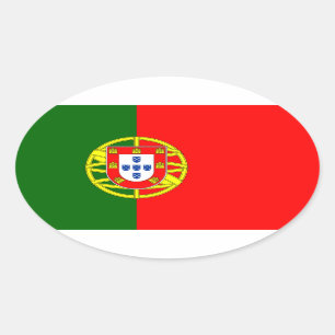Sticker Ovale Drapeau du Portugal