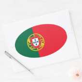 Sticker Ovale Drapeau du Portugal (Enveloppe)