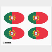 Sticker Ovale Drapeau du Portugal (Feuille)