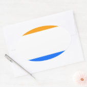 Sticker Ovale Drapeau du prince (Enveloppe)