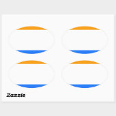 Sticker Ovale Drapeau du prince (Feuille)