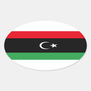 Sticker Ovale Drapeau du Royaume de Libye (1951-1969)
