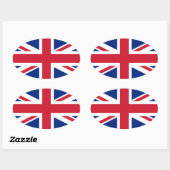 Sticker Ovale Drapeau du Royaume-Uni (Feuille)