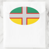 Sticker Ovale Drapeau du Saguenay-Lac-Saint-Jean (QUÉBEC) (Sac)