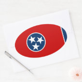 Sticker Ovale Drapeau du Tennessee (Enveloppe)